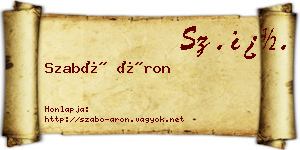 Szabó Áron névjegykártya