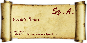 Szabó Áron névjegykártya